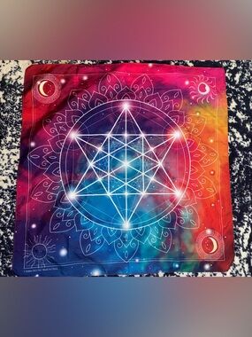 Multicolor Sacred Geometry Wall Tapestry - Mystical Mandala Design